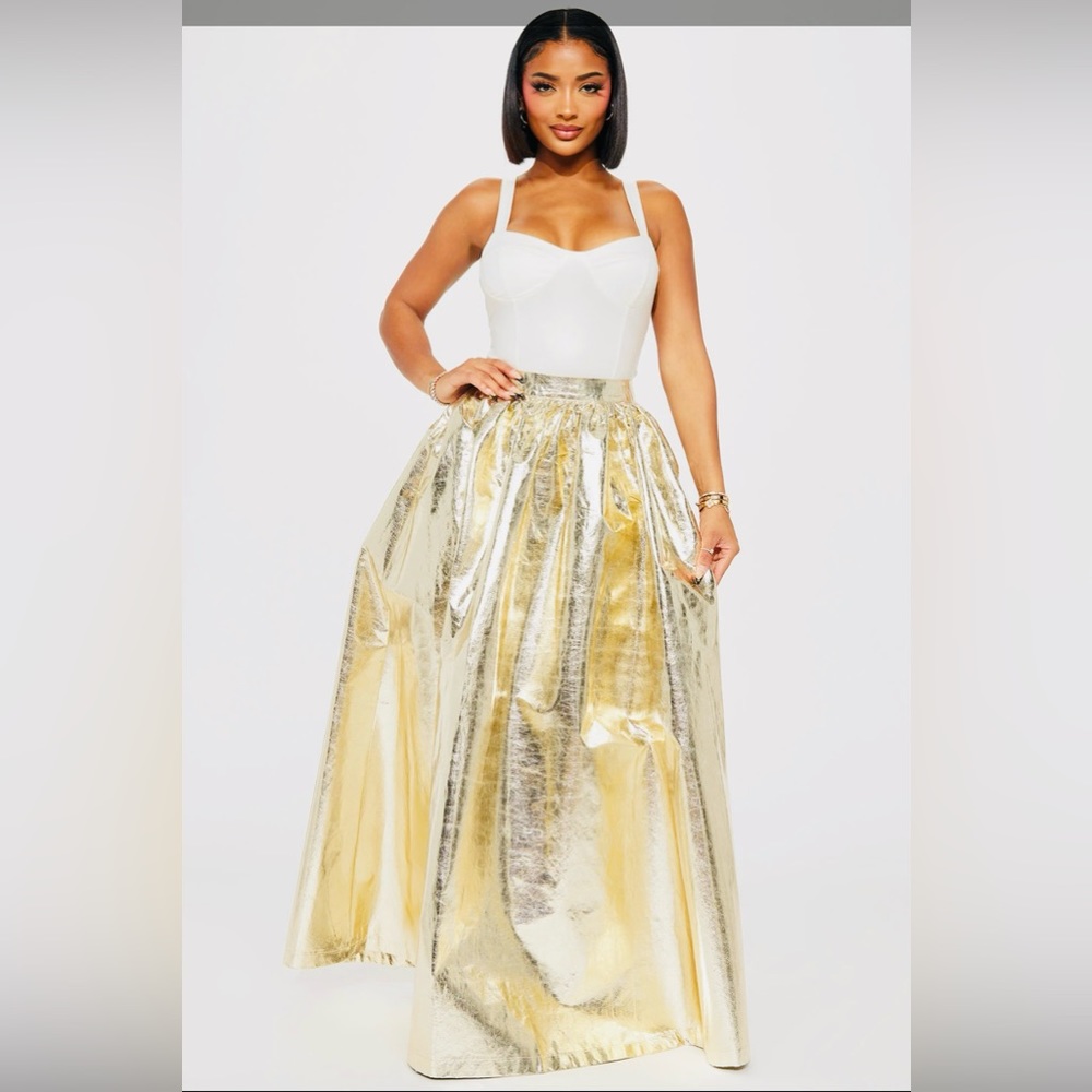 Beautiful Gold Maxi Skirt